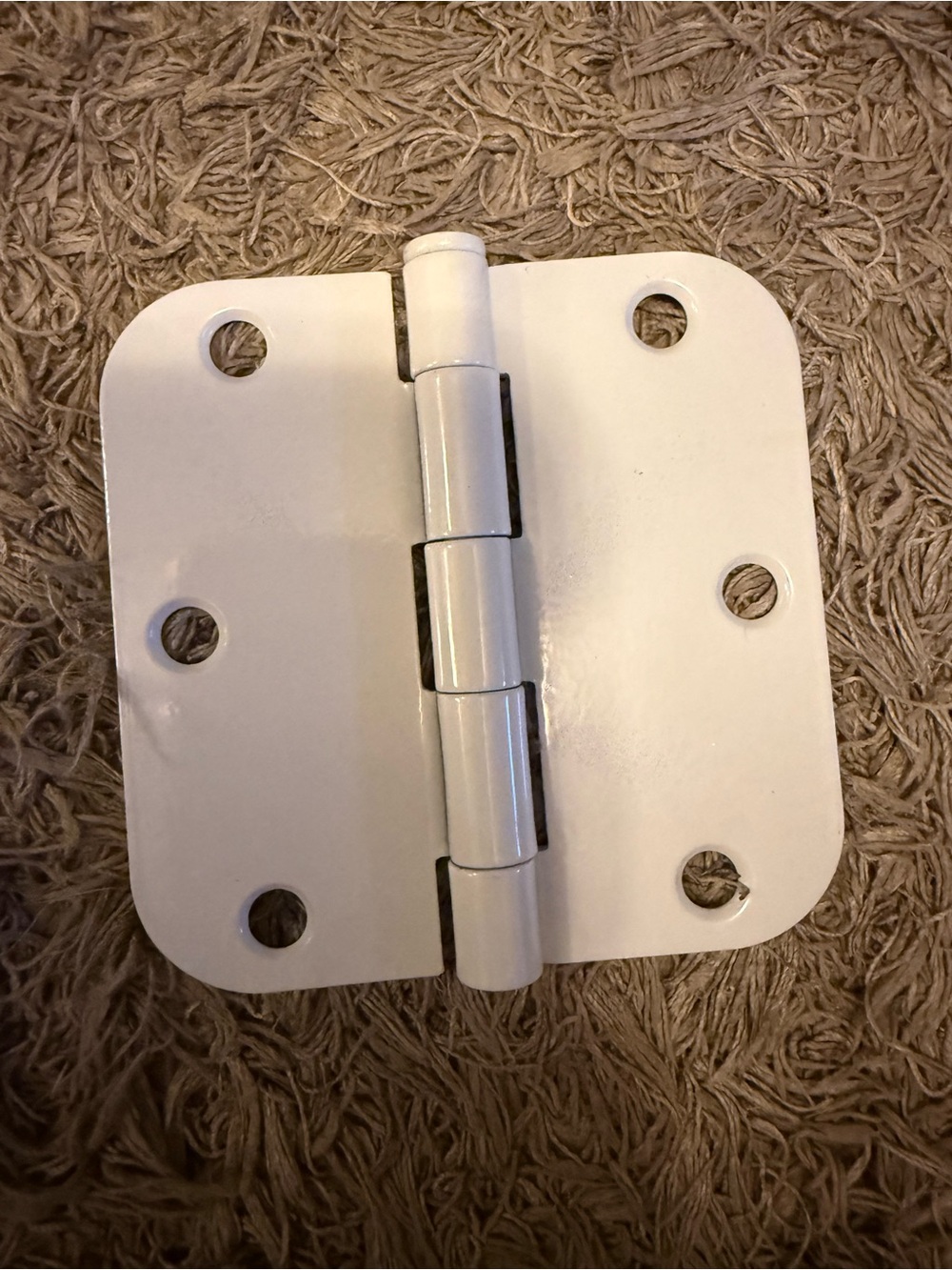 White Steel Door Hinge - Heavy Duty